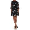 image:imageAdrianna Papell Womens Embroidered Trapeze 34 SleeveLilac Multi