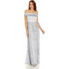 image:imageAdrianna Papell Womens Floral Embroidery GownSpecial Occasion DressOpal