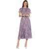 image:imageAdrianna Papell Womens Floral Print Ruffle Midi Dress