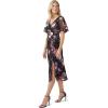 image:imageAdrianna Papell Womens Foil Mesh Draped DressBlack Multi