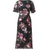 image:imageAdrianna Papell Womens Foil Mesh Draped DressBlack Multi
