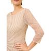 image:imageAdrianna Papell Womens Long Sleeve Beaded Long Gown with Starburst Bead PatternBiscotti