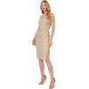 image:imageAdrianna Papell Womens Metallic Knit Midi DressChampagne
