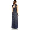 image:imageAdrianna Papell Womens Metallic Pleat BallgownNavy Night