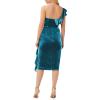 image:imageAdrianna Papell Womens Off The Shoulder Ruffle Sheath DressTempest Teal