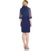 image:imageAdrianna Papell Womens Organza and Crepe Jacket DressNavy Sateen