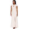 image:imageAdrianna Papell Womens Petite Long Metallic Knit Dress with TwistBlush