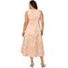 image:imageAdrianna Papell Womens Plus Pearl Metallic Jacquard Dress BlushGold 16
