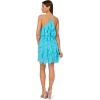 image:imageAdrianna Papell Womens Poly Chiffon Mini DressAzure Blue