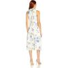 image:imageAdrianna Papell Womens Printed Jacquard Shirt DressIvoryBlue