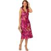image:imageAdrianna Papell Womens Ruffle Neckline Bias DressRaspberry Multi
