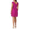 image:imageAdrianna Papell Womens Seamed Juliet Lace Fit and FlareMagenta