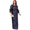 image:imageAdrianna Papell Womens Sequin Embroidered GownBlackBlue