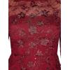 image:imageAdrianna Papell Womens Sequin Embroidery Flared MidiRed