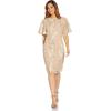 image:imageAdrianna Papell Womens Sequin Embroidery Midi DressLight Champagne
