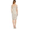 image:imageAdrianna Papell Womens Sequin Embroidery Sheath DressAlabaster