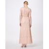 image:imageAdrianna Papell Womens Short Sleeve Blouson Beaded GownBlush
