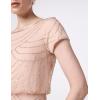 image:imageAdrianna Papell Womens Short Sleeve Blouson Beaded GownBlush