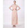 image:imageAdrianna Papell Womens Short Sleeve Blouson Beaded GownBlush