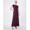 image:imageAdrianna Papell Womens Short Sleeve Blouson Beaded GownCassis