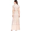 image:imageAdrianna Papell Womens Short Sleeve Blouson Beaded GownTaupePink
