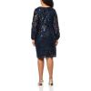 image:imageAdrianna Papell Womens Stretch Sequin DressMidnight