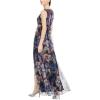 image:imageAdrianna Papell Womens V Neck Tulle Ball GownRedBlue Multi