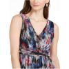 image:imageAdrianna Papell Womens V Neck Tulle Ball GownRedBlue Multi