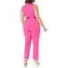image:imageAdrianna Papell womens Knit Crepe Tuxedo JumpsuitCabaret Pink