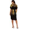 image:imageAidan Mattox Womens Beaded Dolman Sleeve Faux WrapBlack Multi