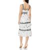 image:imageAidan Mattox Womens Floral Embroidered Cocktail DressIvoryBlack