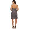 image:imageAidan Mattox Womens Mock Neck Halter Beaded Swing DressGunmetal