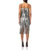image:imageAidan Mattox Womens Sleeveless Beaded Dress with FringeGunmetalBlack