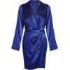 image:imageAidan Mattox Womens VNeck Satin Shirt DressRoyal Sapphire