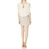 image:imageAidan by Aidan Mattox Womens Blousson Cocktail Dress with Embellished Stretch Sequin Beaded SkirtChampagneSilver