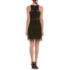 image:imageAidan by Aidan Mattox Womens Crepe Fringe Cocktail Dress with Illusion Cutout DetailBlack