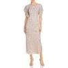 image:imageAdrianna Papell Womens Beaded Ankle Length DressAlmond Cream