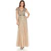 image:imageAdrianna Papell Womens Beaded Godet GownNude