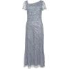 image:imageAdrianna Papell Womens Beaded Gown with Short SleevesGreen Granite