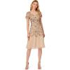 image:imageAdrianna Papell Womens Beaded Lace DressBiscotti