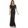 image:imageAdrianna Papell Womens Beaded Long GownBlack