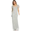 image:imageAdrianna Papell Womens Beaded Long GownFrosted Sage