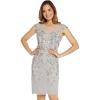 image:imageAdrianna Papell Womens Beaded Short DressBridal Silver