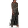 image:imageAdrianna Papell Womens Embroidered Ball GownGoldBlack