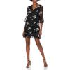 image:imageAdrianna Papell Womens Embroidered Trapeze 34 SleeveLilac Multi