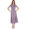 image:imageAdrianna Papell Womens Floral Print Ruffle Midi Dress