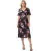 image:imageAdrianna Papell Womens Foil Mesh Draped DressBlack Multi