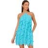image:imageAdrianna Papell Womens Poly Chiffon Mini DressAzure Blue
