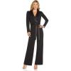 image:imageAdrianna Papell womens Knit Crepe Tuxedo JumpsuitBlack