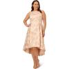 image:imageAdrianna Papell womens Plussize 34 Sleeve Beaded Illusion Gown With Sweetheart NecklineBlushGold
